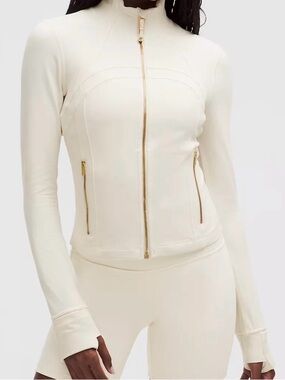 Lululemon white cropped define jacket